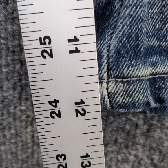 CJ Black Men's Stacked Jean Shorts Blue Size 28x12 Distressed Denim - Picture 9 of 10